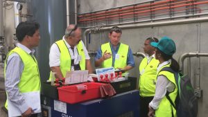 Tandex service technician training international agents from Vietnam
